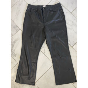 Pistola Women’s Cassie Black Vegan Leather Bootcut Pants Waist Size 33 EUC